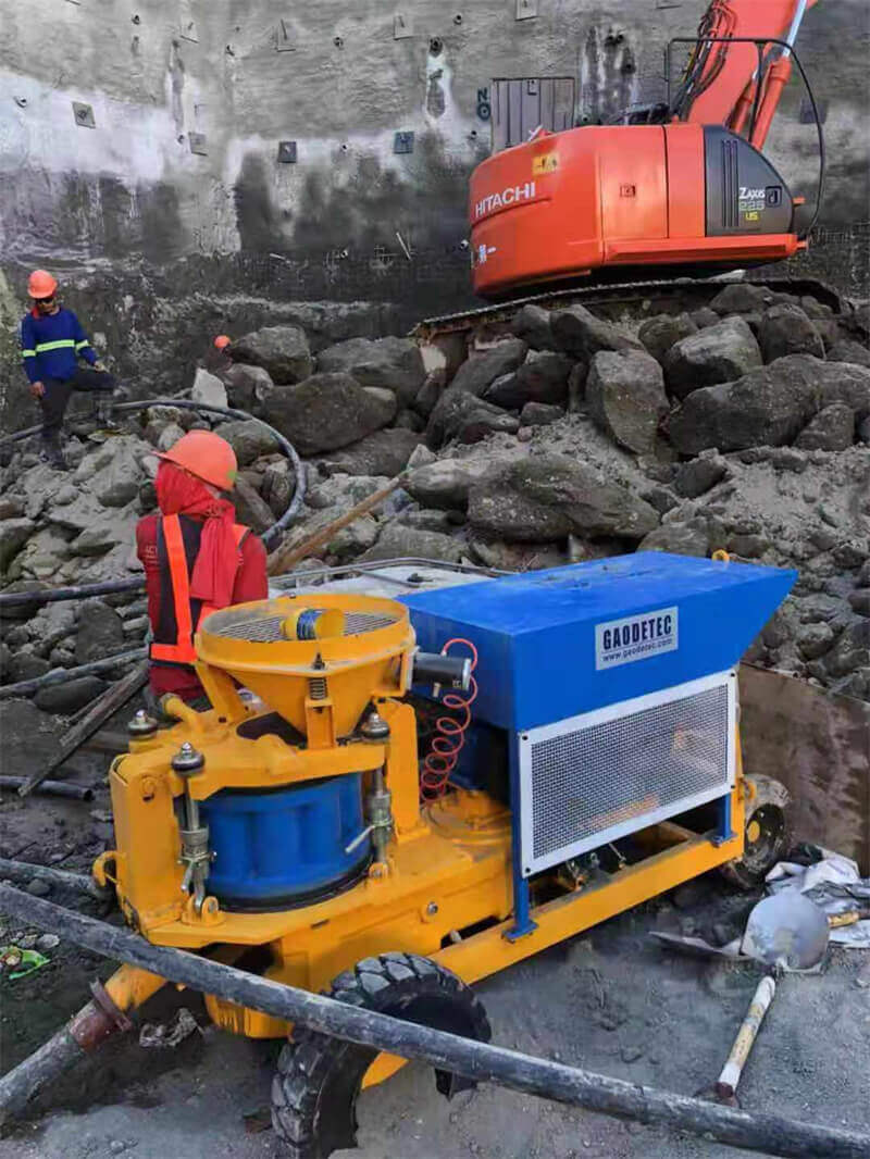 9 cubic diesel shotcrete machine for tunnel protection